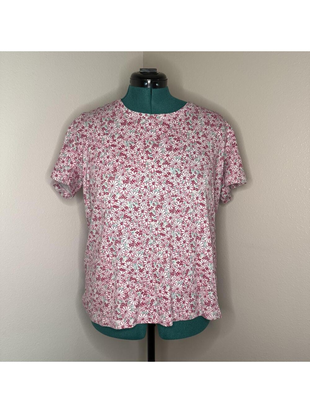 White Stag XXL Floral Print Cotton T-Shirt